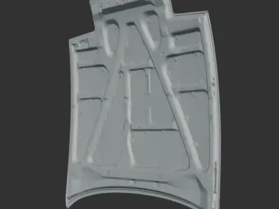 Nissan 200SX original hood 3D scan 3D model
