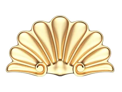 Shell Carved Decoration 02 Low-poly 3D model