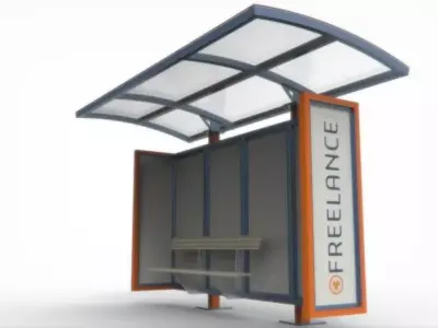Bus Shelter 3D model