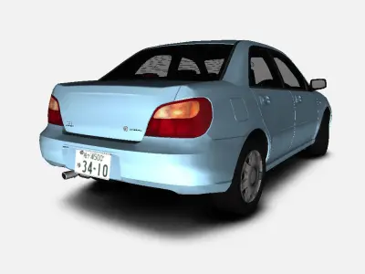 Subaru Impreza GDB 15I FWD JDM 2003 Gameready Low-poly 3D model