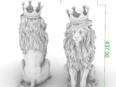 Lion the king of all animals decoration 3D print model