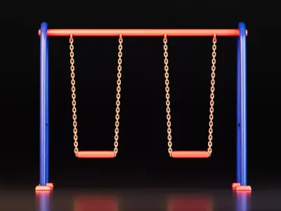 Double Swing Set Free low-poly 3D model