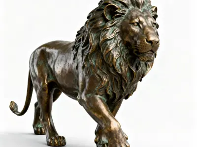 Lion sculpture 3D print model shop