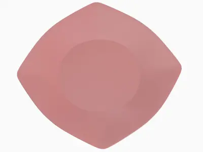 Disposable Plastic Plate A 02 3D model