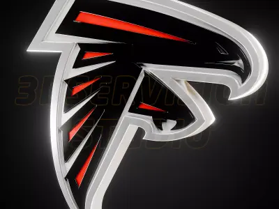 Atlanta Falcons logo - Cinematic - 3D print 3D model