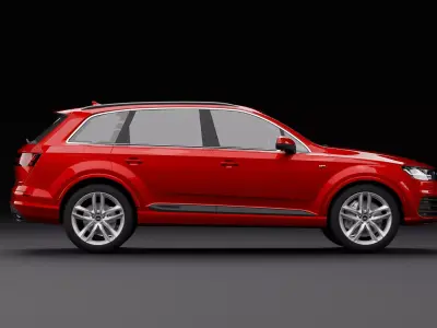 Audi Q7 Tfsi e Red Dark 3D model
