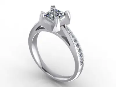 Engagement Ring  STL File Format ready For 3D Printing - CC56 3D print model