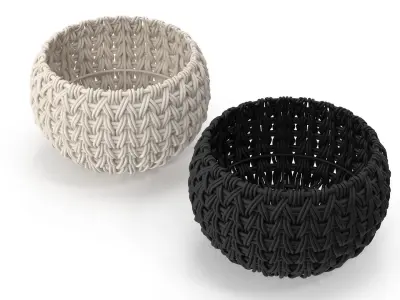 Storage Basket - Small Low-poly 3D model