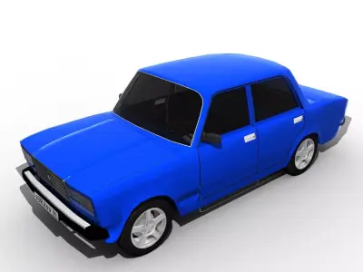 lada 2107 Low-poly 3D model