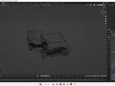 Demolition Racing wrecking racing with van Low-poly 3D model