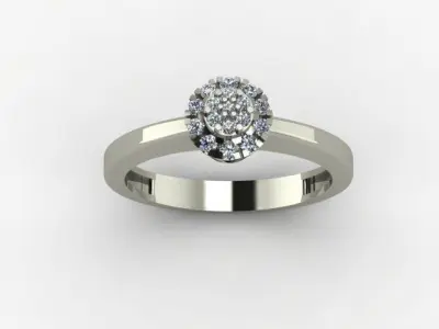 simple ring for daimonds ring size swiss  3D print model