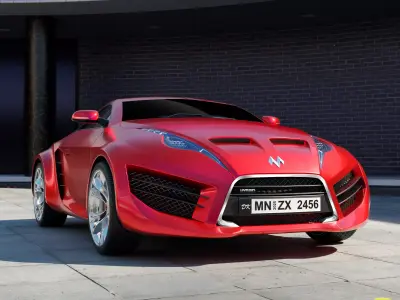 Concept CAR Model With Rigg Low-poly 3D model