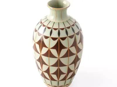 Elegant Ceramic Decorative Vase Low-poly 3D model