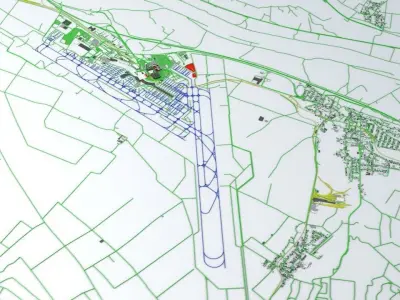 Vienna Schwechat VIE Airport Roads Buildings and Public Trans 3D model
