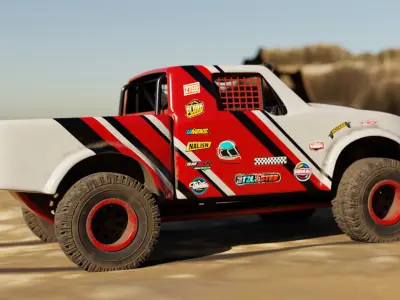 Trophy Truck Low-poly 3D model