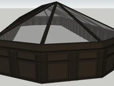 glass tensile shed sketchup model 3D model