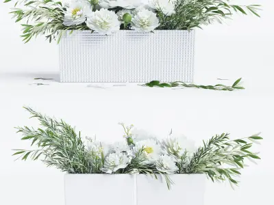 Flower compositions 3D model