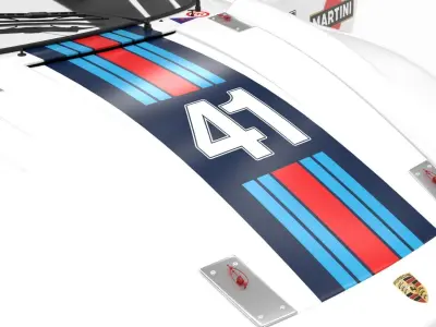 Porsche 935 77 1977 Martini Racing 3d model HQ interior 3D model