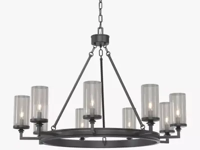 Gresham Collection Nine Light Graphite 3D model