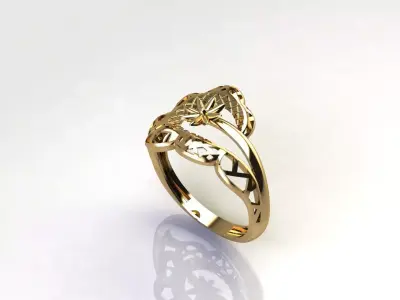 Fancy Womens Rings Plain Rings Ready STL 3DM Models Rings 3D print model 35