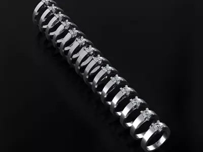 Engagement Rings 47 - 60 size 3D print model