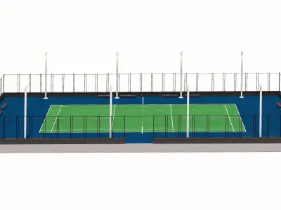 Tennis court Low-poly 3D model get
