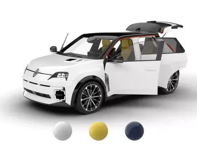 Renault 5 E-Tech 2025 Iconic HQ 3d model 3D model