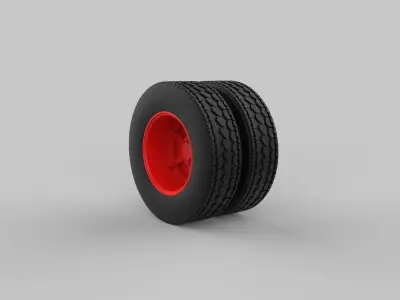 6 spoke Dayton rear old school Rc wheel 3D print model