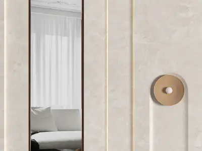 Decorative wall panel 1 3D model
