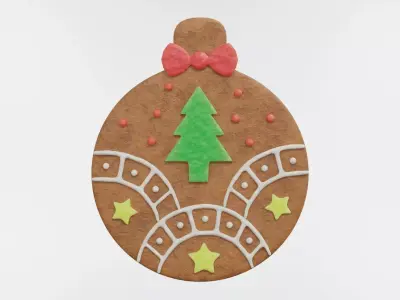 Gingerbread Christmas Cookie 12 3D model