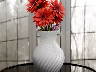 Spiral Flower Vase  3D print model