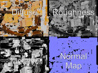 Elegant Crystal Chandelier Model Pack for Interior Design Low-poly 3D model