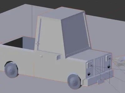 low poly car toy Free 3D model