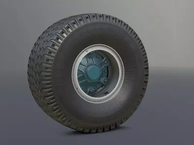 Wheel for tractor trailer PTS Free low-poly 3D model
