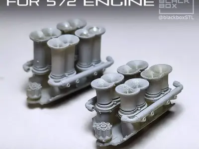 Air Intake set for 572 ENGINE 1-24th 3D print model