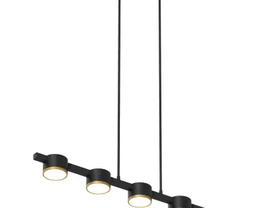 Pendant row chandelier Goldlux Mirella 3D model