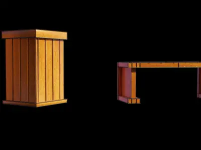 Jacuzzi Exterior Low-poly 3D model