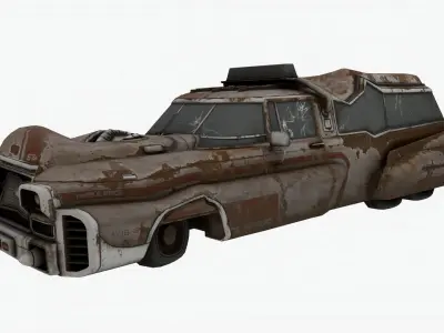 ruined future car 3D model
