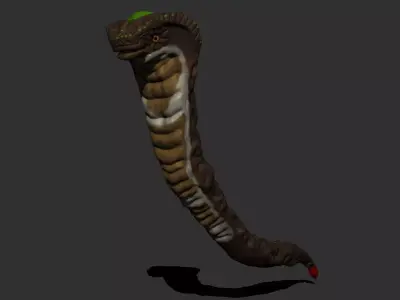 Cartoon snake Low-poly 3D model