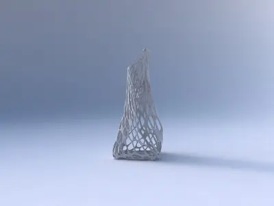 Vase twisted squeezed and bent quadratic with twisted organic... 3D print model