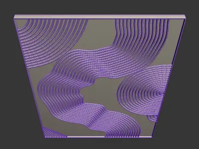 Large carved wall hanging 02 3D model