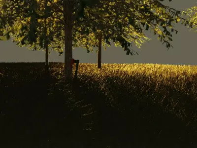 Sun set Axe Free 3D model
