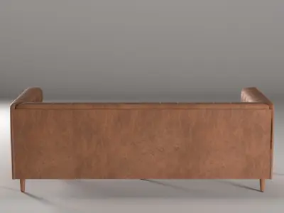 Four Hands Williams Leather Sofa - Natural Washed Chocolate 3D model