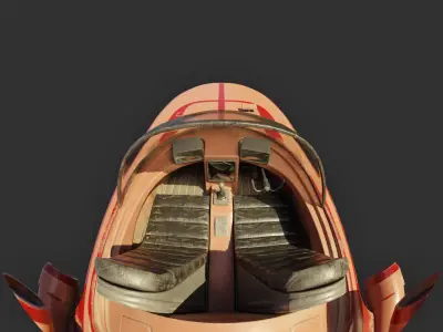 Modified Landspeeder Low-poly 3D model