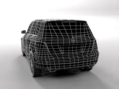 MERCEDES GLK LOWPOLY Low-poly 3D model