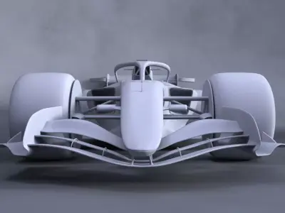 HD Concept F1 Car 3D model