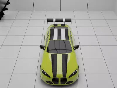 High-Performance Racing Coupe - Mid-Poly Game Ready Sport Sedan Low-poly 3D model