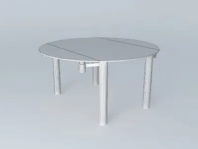 EXTENDABLE ROUND GLASS TABLE - PERCY RAMOS Free 3D model