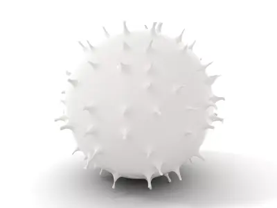 Spiky White Sphere model pack Low-poly 3D model