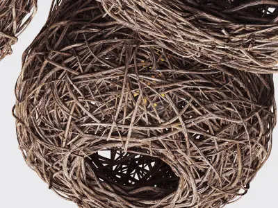 Lamp Rattan shere hive n5 3D model